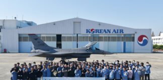 대한항공, 미 공군 F-16 수명 연장 사업 초도 항공기 출고