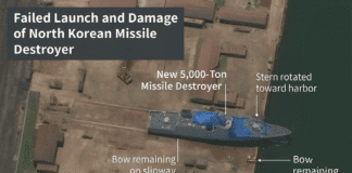 김정은의 원양 해군 꿈, 진수식에서 좌초하다 “Image © CSIS, Airbus DS, 23 May 2025. Used with attribution for news and research.”