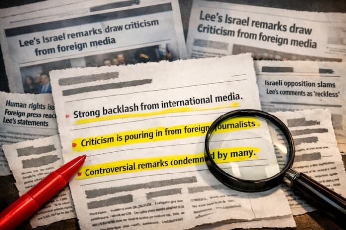 ChatGPT Image 2026년 4월 15일 오전 01_37_29 겹쳐진 뉴스 지면과 강조된 문장, 확대경이 함께 놓인 언론 비평 콘셉트 대표 이미지