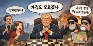 미디어원 만평 트럼프 연설 분석, “아직도 모르겠나?”