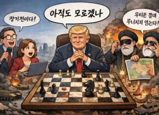 미디어원 만평 트럼프 연설 분석, “아직도 모르겠나?”