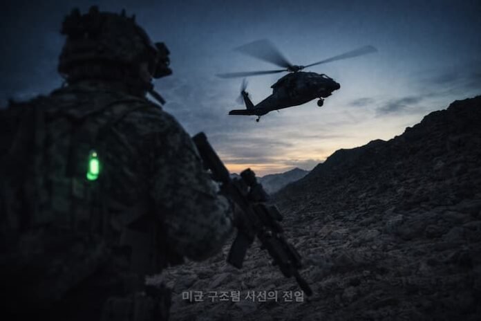 ChatGPT Image 2026년 4월 4일 오후 02_26_05 이란 상공 미군 F-15E 격추 조종사 구조 작전 특수부대 PJ 파라레스큐 요원 진입