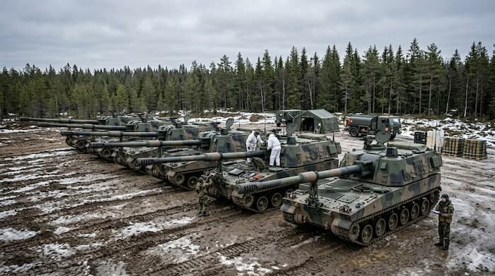 유럽 안보 환경 속 K9 자주포 운용과 방산 협력을 상징하는 이미지